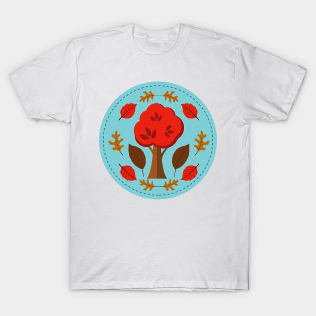 Cute Tree Stamp T-Shirt by SWON Design